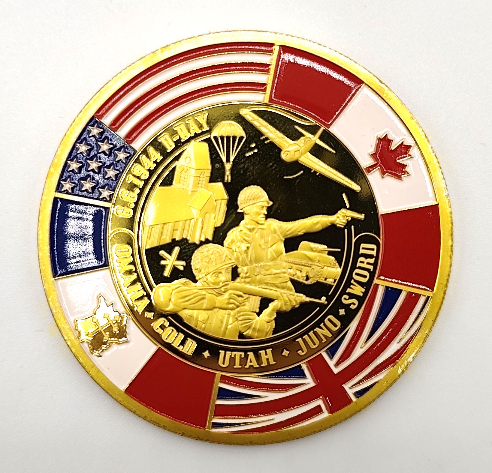 MEDAILLE 70MM DEBARQUEMENT 6 JUIN 1944