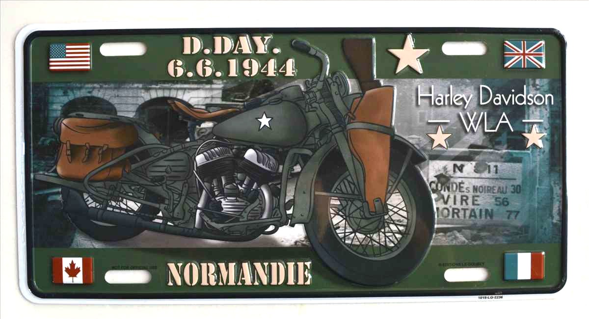 PLAQUE METAL : HARLEY DAVIDSON WLA