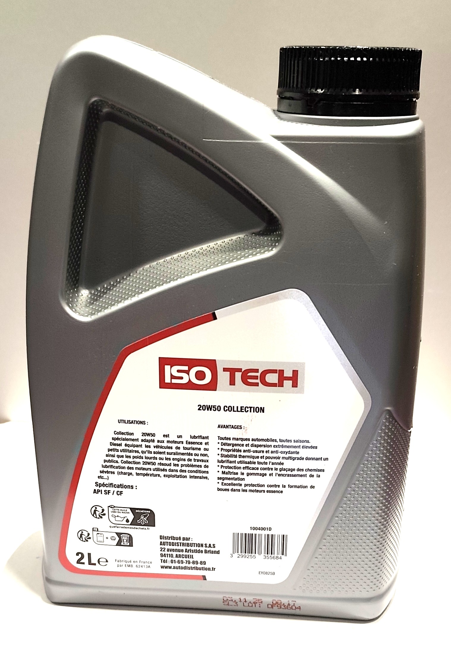 HUILE MOTEUR 20W50 ISOTECH 2L