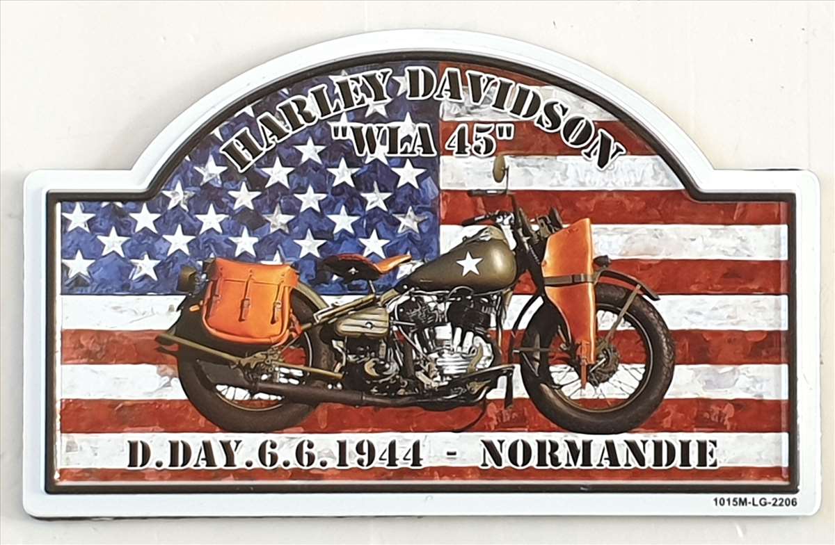 MAGNET PLAQUE DE RUE HARLEY DAVIDSON WLA 45