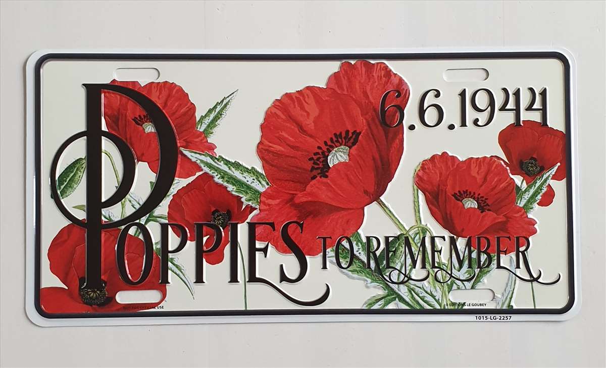 PLAQUE METAL : POPPIES