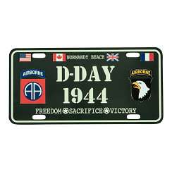 PLAQUE IMMATRICULATION D-DAY NORMANDY BEACH