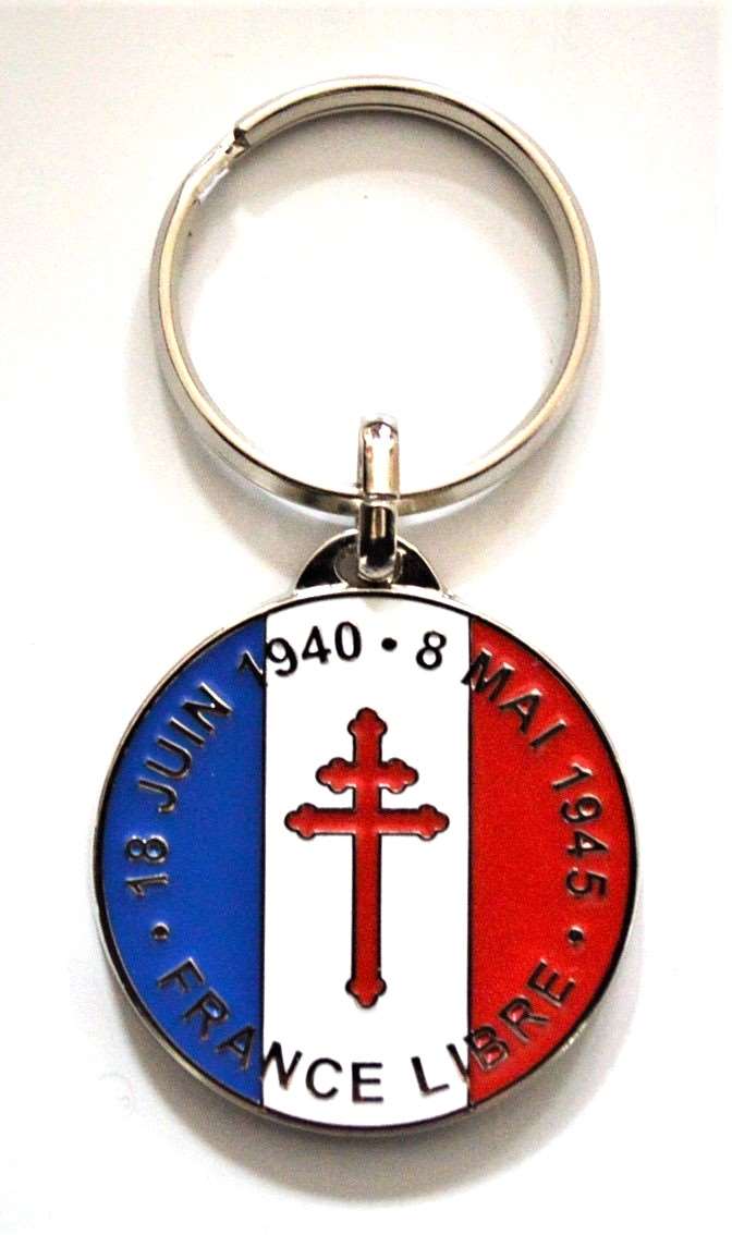 PORTE-CLEFS METAL FRANCE LIBRE