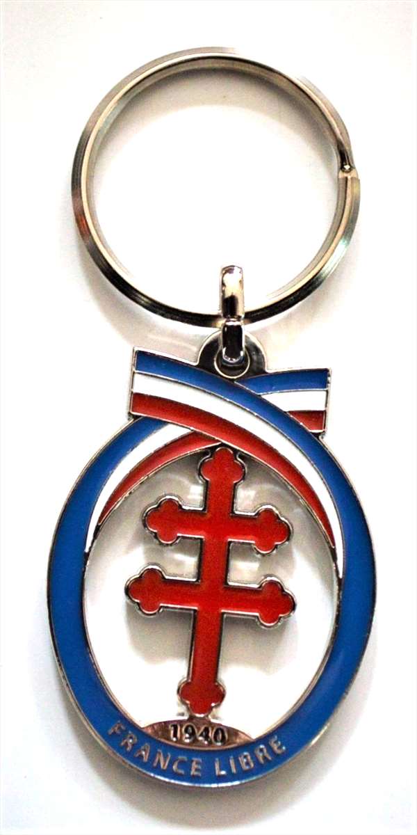 PORTE-CLEFS METAL CROIX DE LORRAINE